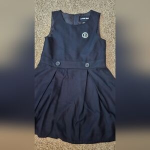 Lands' End Kids Dress - Dark Blue With White B embroidered